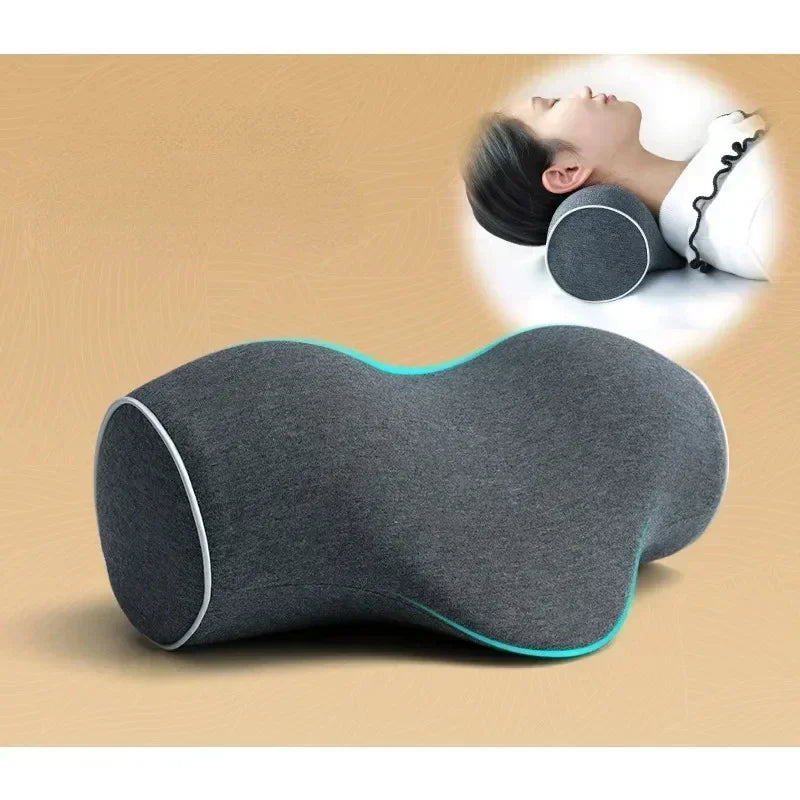 Portable Cervical Spine Pillow – PU Memory Foam with Cotton Cover, Neck Support & Comfort