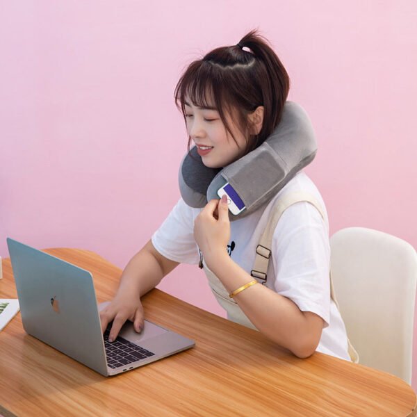 Memory Foam U-Shaped Travel Pillow | Cervical Support & Magnetic Cloth Design for Naps