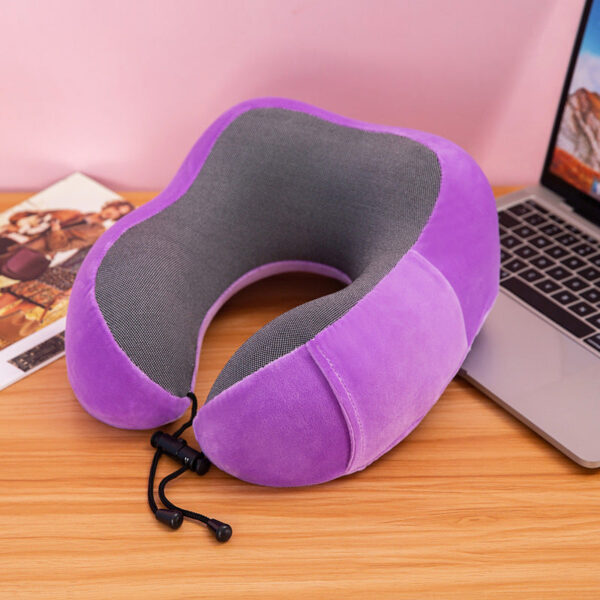 Memory Foam U-Shaped Travel Pillow | Cervical Support & Magnetic Cloth Design for Naps