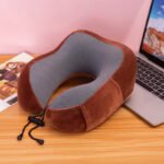 Memory Foam U-Shaped Travel Pillow | Cervical Support & Magnetic Cloth Design for Naps