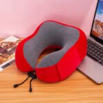 Memory Foam U-Shaped Travel Pillow | Cervical Support & Magnetic Cloth Design for Naps