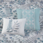 5-Piece Seersucker Comforter Set with Decorative Throw Pillows - Stylish & Cozy!