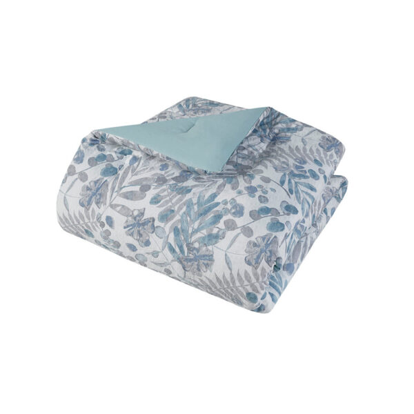 5-Piece Seersucker Comforter Set with Decorative Throw Pillows - Stylish & Cozy!