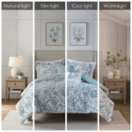 5-Piece Seersucker Comforter Set with Decorative Throw Pillows - Stylish & Cozy!